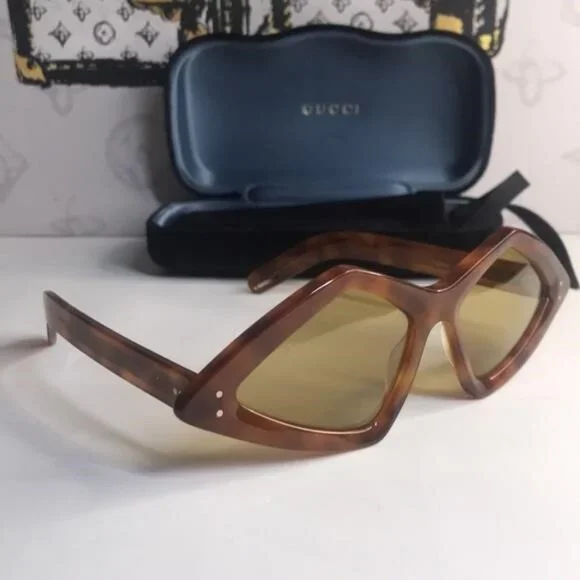 New Authentic Gucci Havana Stylish Brown Sunglasses GG0496S 002 - Picture 1 of 14